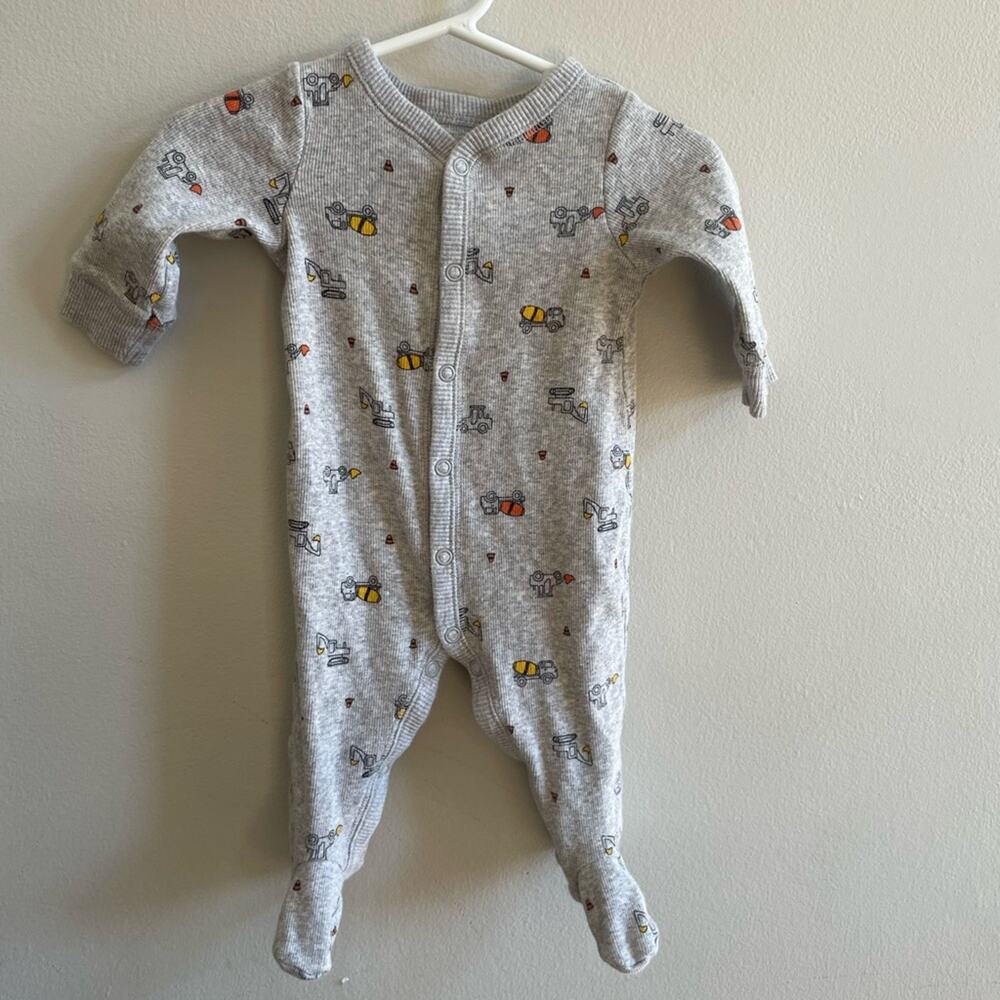 Carters Baby Footie Pajama Size 3 Months Sleeper One Piece Construction Infant